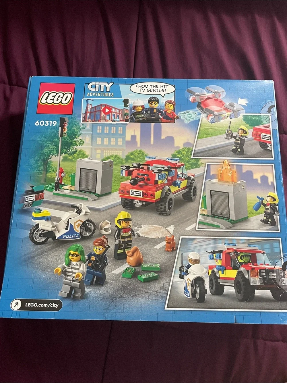 LEGO City Fire Rescue & Police Chase - Black & Teal Vehicles